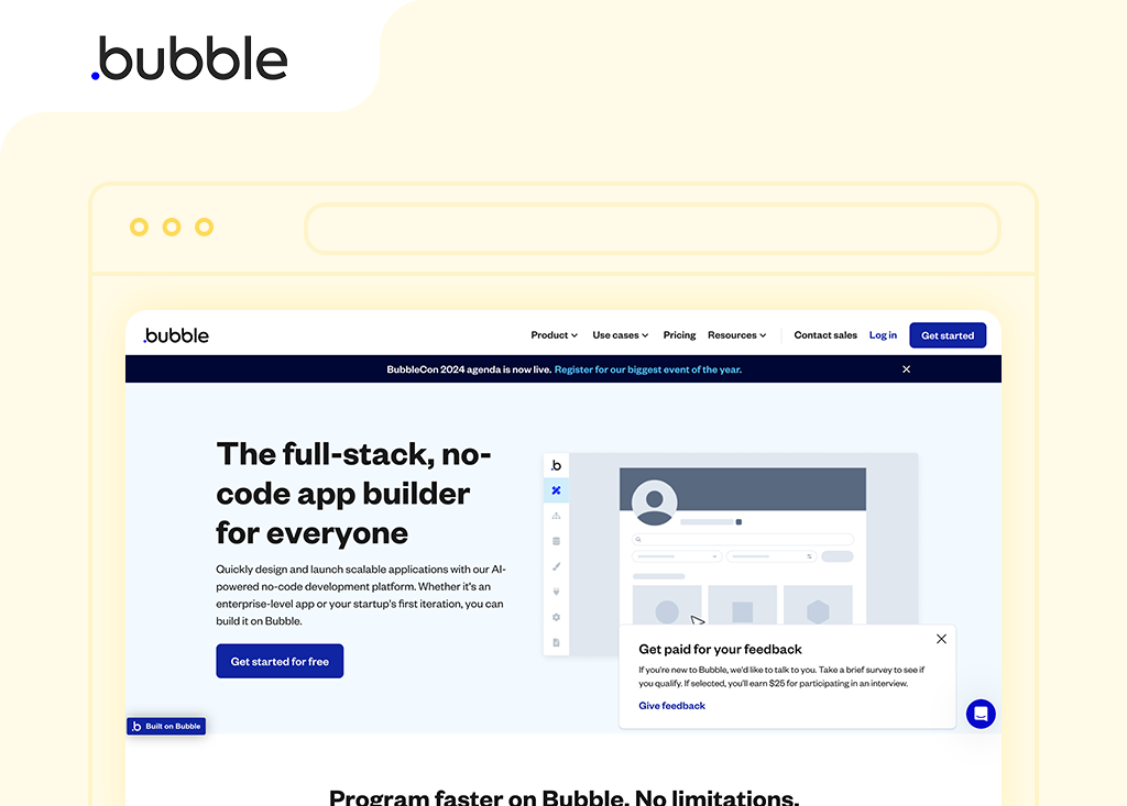 Bubble.io Website Image