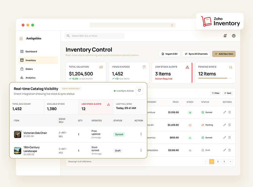 Inventory Synchronization and Stock Control
