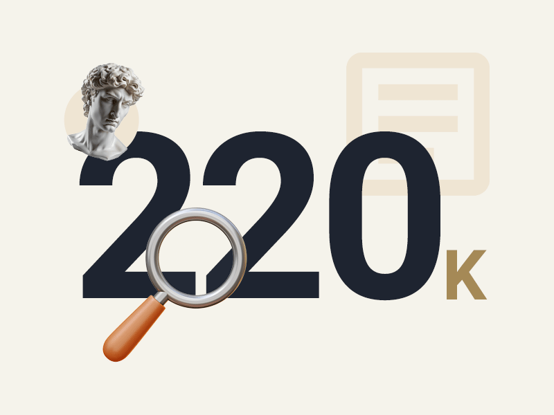 450,000 plus unique listings cataloged
